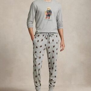 Polo RALPH LAUREN Gray Bear Print Pajama Set